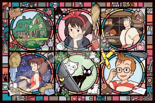 Ensky 1000 Piece Art Crystal Jigsaw Puzzle, Kiki's Delivery Service, Colico Street Service (When Completed, 19.7 x 29.5 inches — view 2
