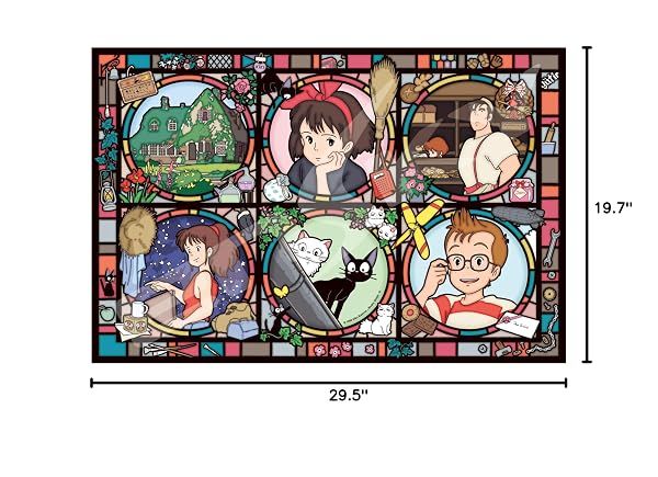 Ensky 1000 Piece Art Crystal Jigsaw Puzzle, Kiki's Delivery Service, Colico Street Service (When Completed, 19.7 x 29.5 inches — view 3