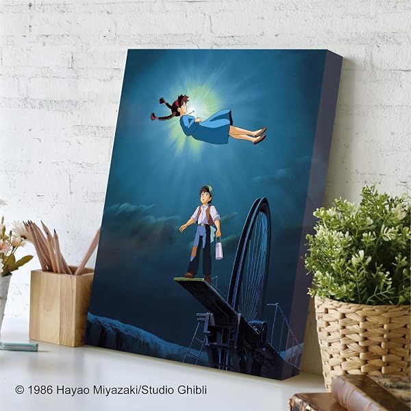 Ensky Castle in the Sky - The Girl Who Fell from The Sky, 366 Piece ArtBoard Jigsaw Puzzle (Canvas Style) — view 4