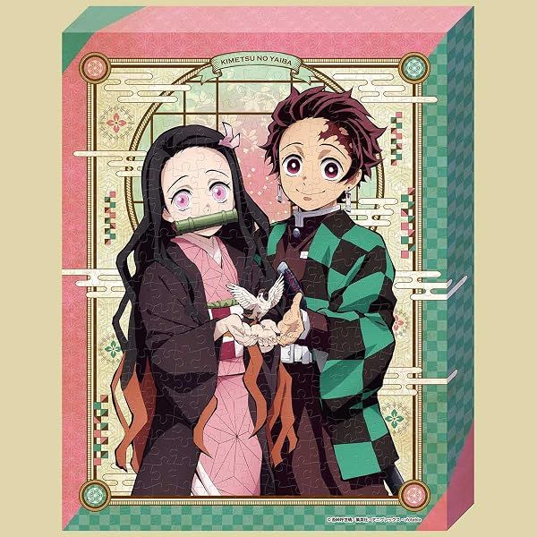 Ensky Demon Slayer: Kimetsu no Yaiba - Tanjiro and Nezuko, Canvas Style Artboard Jigsaw Puzzle — view 4