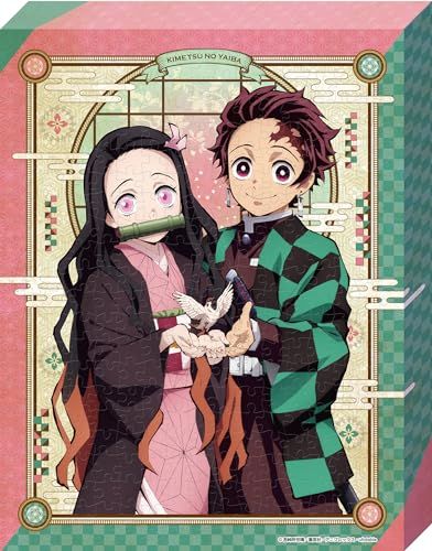 Ensky Demon Slayer: Kimetsu no Yaiba - Tanjiro and Nezuko, Canvas Style Artboard Jigsaw Puzzle