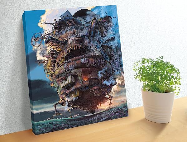 Ensky Howl's Moving Castle - Moving Castle - Canvas Style Artboard Jigsaw Puzzle — view 3