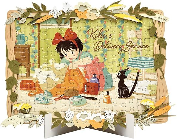 Ensky Kiki's Delivery Service 108 Piece Wood Style Jigsaw Puzzle and Paper Theater Frame — view 2