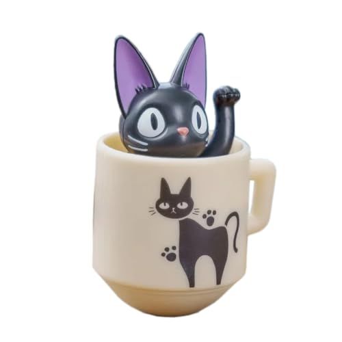 Ensky Kiki's Delivery Service - YR-MC05 Roly Poly Tilting Figure Jiji in Teacup