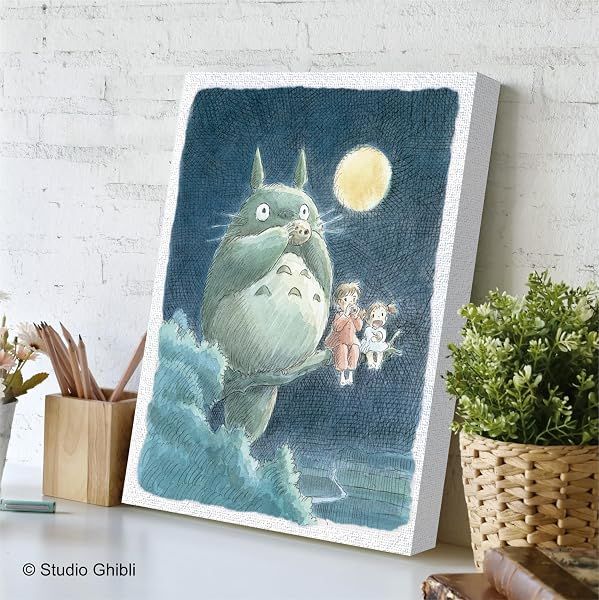 Ensky My Neighbor Totoro - Chorus Under The Moonlight, 366 Piece ArtBoard Jigsaw Puzzle (Canvas Style) — view 4