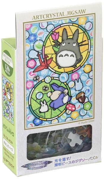Ensky My Neighbor Totoro - Totoro and Glassy Marbles, 126 Piece Art Crystal Jigsaw Puzzle — view 2