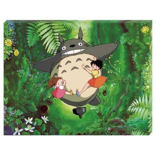 Ensky My Neighbor Totoro - Totoro - Climbing on Totoro, 366 Piece ArtBoard Jigsaw Puzzle (Canvas Style) — view 2