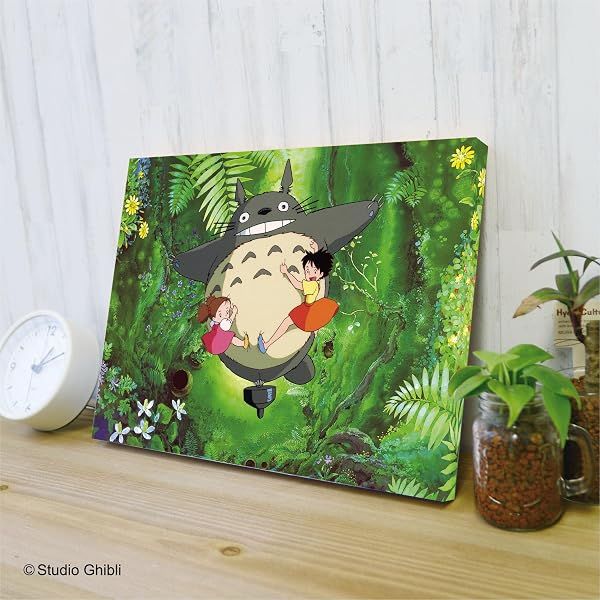 Ensky My Neighbor Totoro - Totoro - Climbing on Totoro, 366 Piece ArtBoard Jigsaw Puzzle (Canvas Style) — view 4
