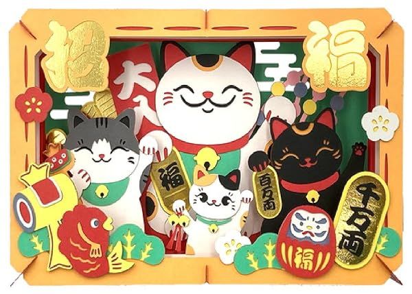 Ensky Paper Theater Maneki Neko — view 2