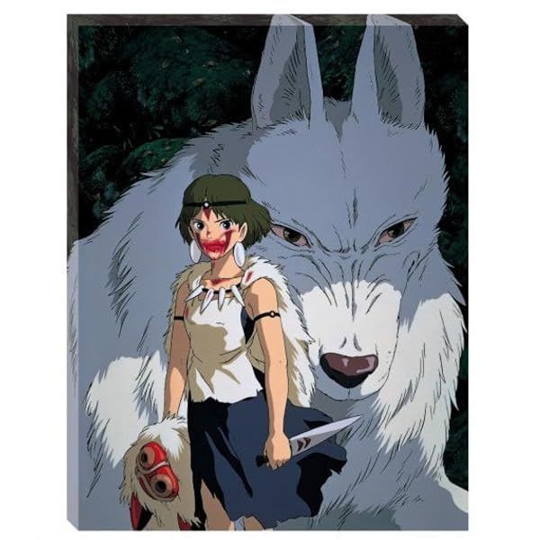 Ensky Princess Mononoke - Moro and San, 366 Piece ArtBoard Jigsaw Puzzle (Canvas Style) — view 2